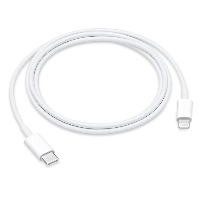 Apple Lightning Cable 1 m MUQ93ZM/A  (Compatible with Mobile, Tablet, White)
